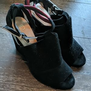 Joe's jeans suede wedges, 8 like new